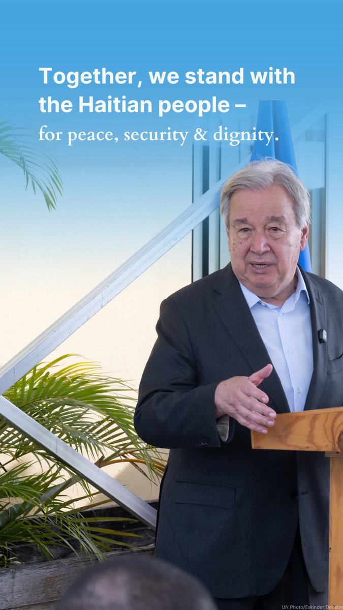 For the first time in many years, Haiti has a chance to turn a corner - but only if the international community assumes its responsibilities. My appeal from Haiti to the world: Step up. Fund the humanitarian response. Support Haitian institutions & the Gang Suppression Force. Together, we can turn this momentum into concrete results. Together, we stand with the Haitian people – for peace, security & dignity.