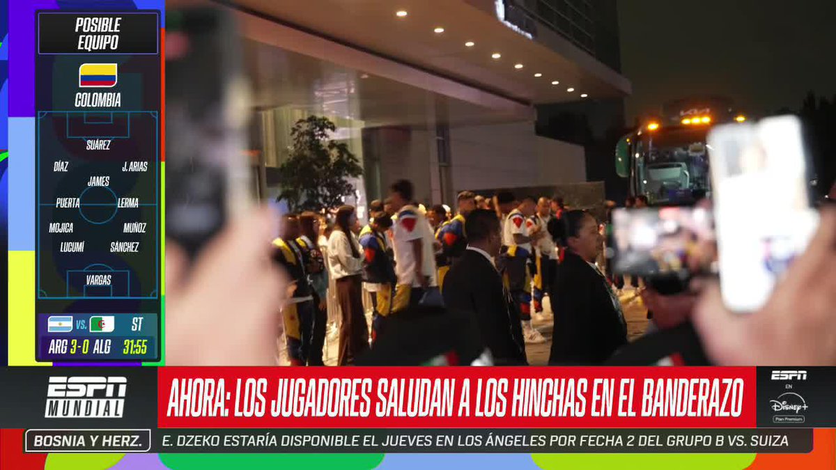 🇨🇴✨ Sueños que se hacen realidad. Las sonrisas, las miradas y la emoción en los rostros de los jugadores lo dicen todo. #ESPNMundial #FIFAWorldCup 📺 Mira los mejores partidos de la #FIFAWorldCup por ESPN, en el Plan Premium de #disneyplusla