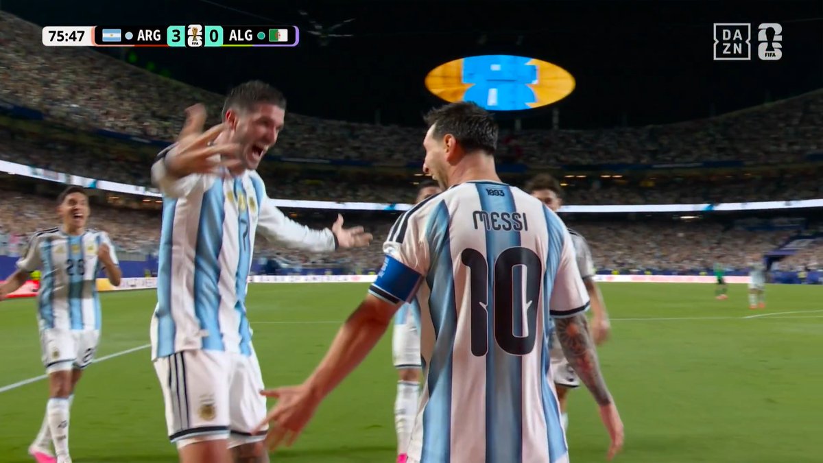 🏆━━━━━━━━━━━━ FIFAワールドカップ グループJ DAZNピックアップシーン ━━━━━━━━━━━━━⚽ これがスーパースター🇦🇷 メッシが初戦からハットトリックを達成 🆚アルゼンチン×アルジェリア ⚽リオネル・メッシ(アルゼンチン)76分