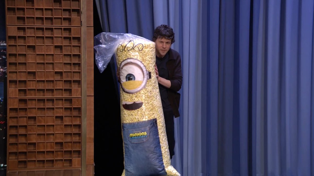 Jesse Eisenberg says Minions & Monsters is a great movie for anyone who’s interested in the history of film! #FallonTonight #MinionsAndMonsters