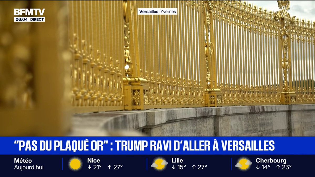 "C'est pas du plaqué or, c'est du lourd": Donald Trump se réjouit d'être invité à un dîner au château de Versailles par Emmanuel Macron