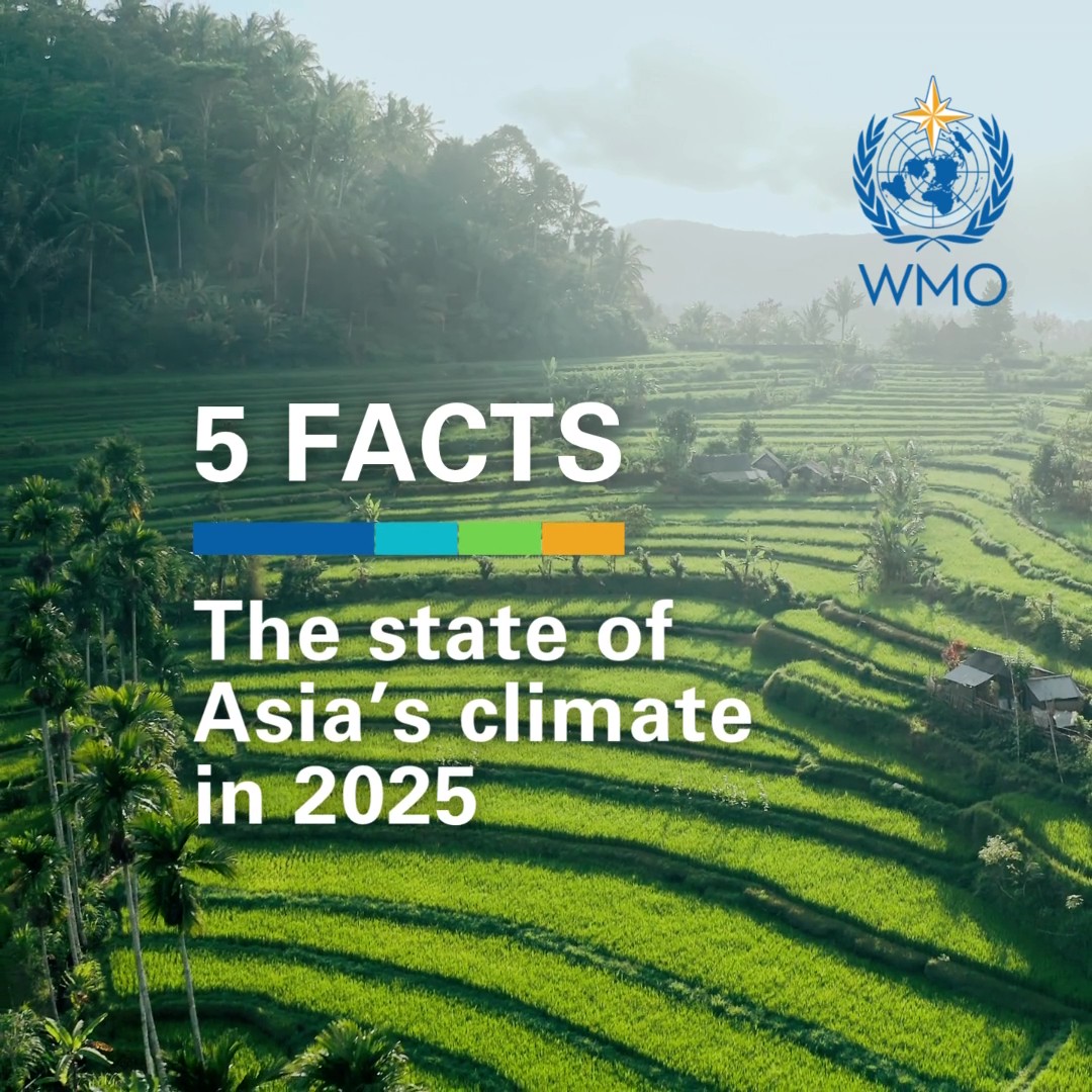 🔴OUT NOW: WMO #StateOfClimate in Asia 2025 Dangerous heat, devastating rainfall, flooding &amp; severe drought affected millions of people across Asia. Explore the climate indicators, extreme events, impacts &amp; risks that defined Asia's climate in 2025: