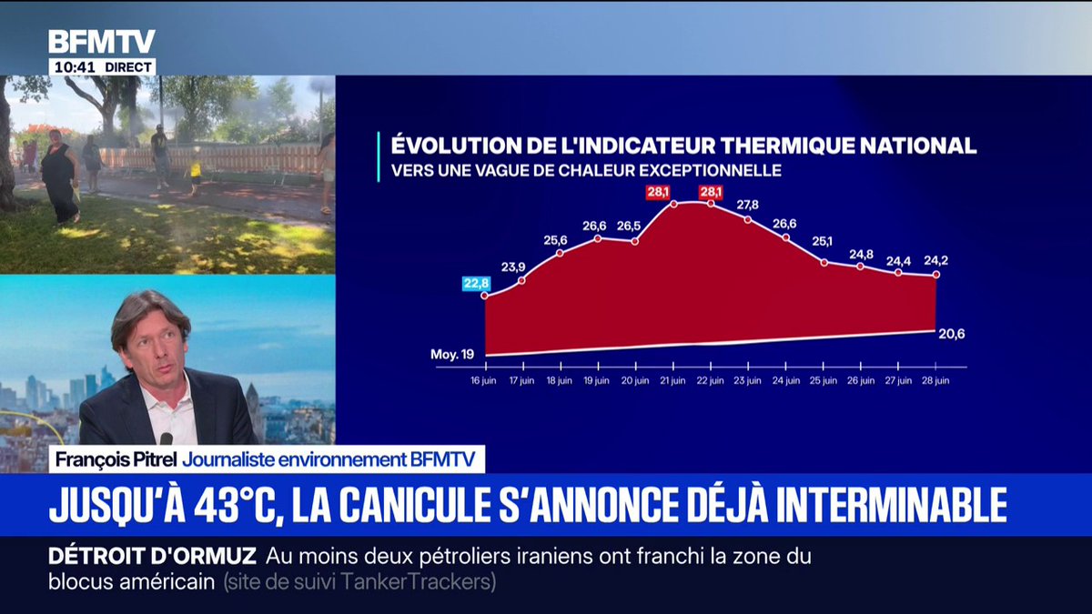 Canicule: "Les 40 degrés sont atteints quasiment chaque année" 💬"On pourrait atteindre les 50 degrés à Paris d'ici 2050"