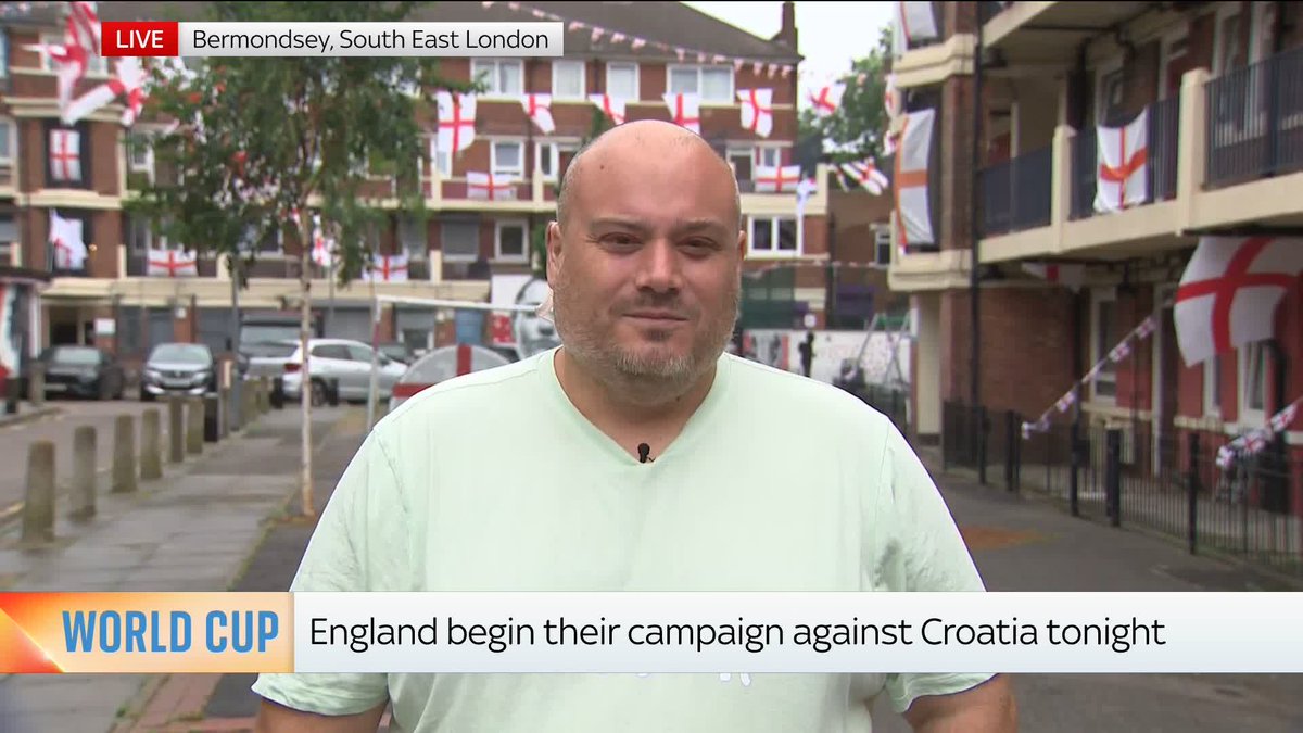 Organiser of the Kirby Estate World Cup flag display, Chris Dowse, tells Sophy Ridge & Wilfred Frost that the main reason the community continues to put up the flags is to get behind England, whether it's the men's or women's team