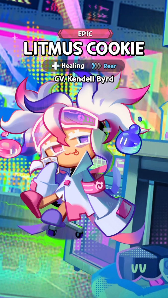 📊"My data is always precise." 🗂️Meet #LitmusCookie, #SCOOP's genius researcher with a charmingly clumsy twist, in #CookieRunKingdom! #CookieRun #VoiceActor