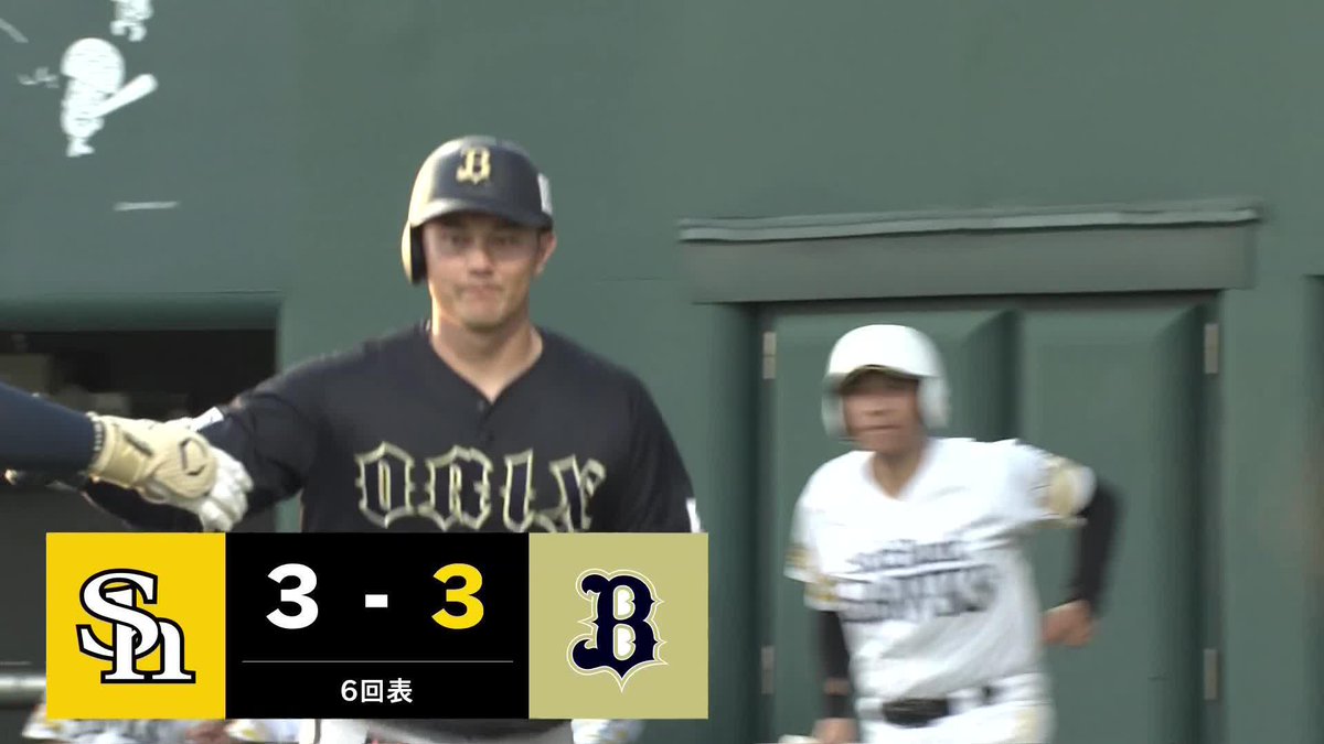 一振りで同点 初球の速球をぶっ叩く 野口智哉がファーム第一号ホームラン ⚾️ソフトバンク×オリックス（ファーム） #Bs2026 #だったらDAZN