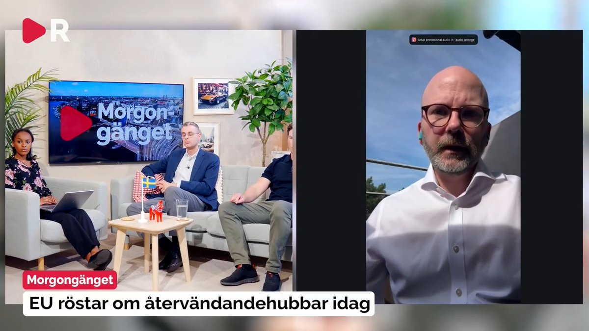 Nu börjar massutvisningarnas era Deltog i Riks Morgongänget för att berätta om slutomröstningen om återvändandeförordningen i EU-parlamentet idag.