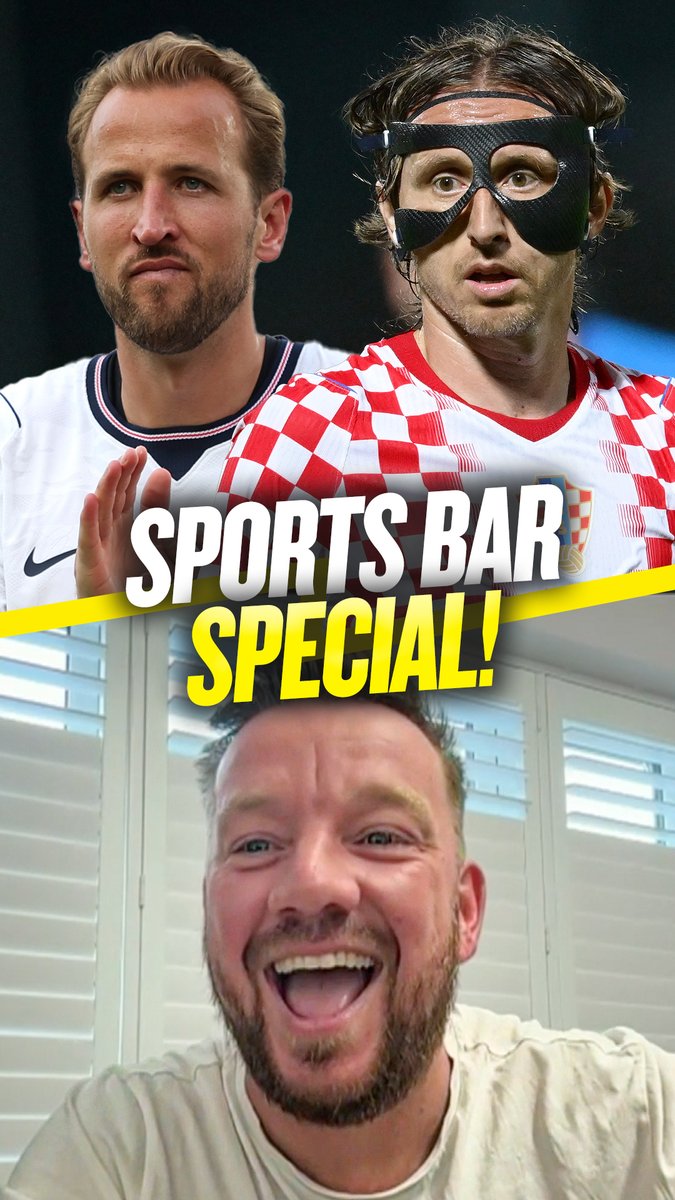 Jamie O'Hara looks ahead to tonight's Sports Bar special for England vs Croatia! In partnership with Burger King Matchday sorted. Grab a Burger King Buddies Box. Featuring smaller, snackable icons. Order now on the BK app.