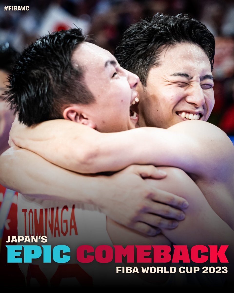 When 'Slam Dunk' came to life 🤩 Japan's comeback from 18 down to beat Finland for their first #FIBAWC win in 17 years is a win for the ages 🎌