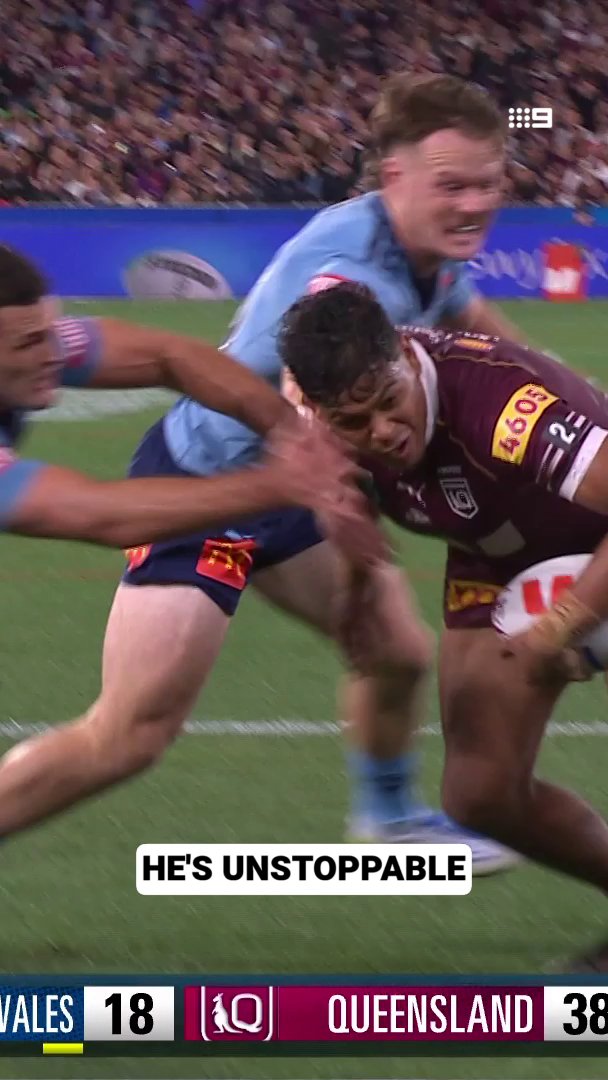 Selwyn Cobbo has THREE! 🥧 #NRL #Origin #StateofOrigin