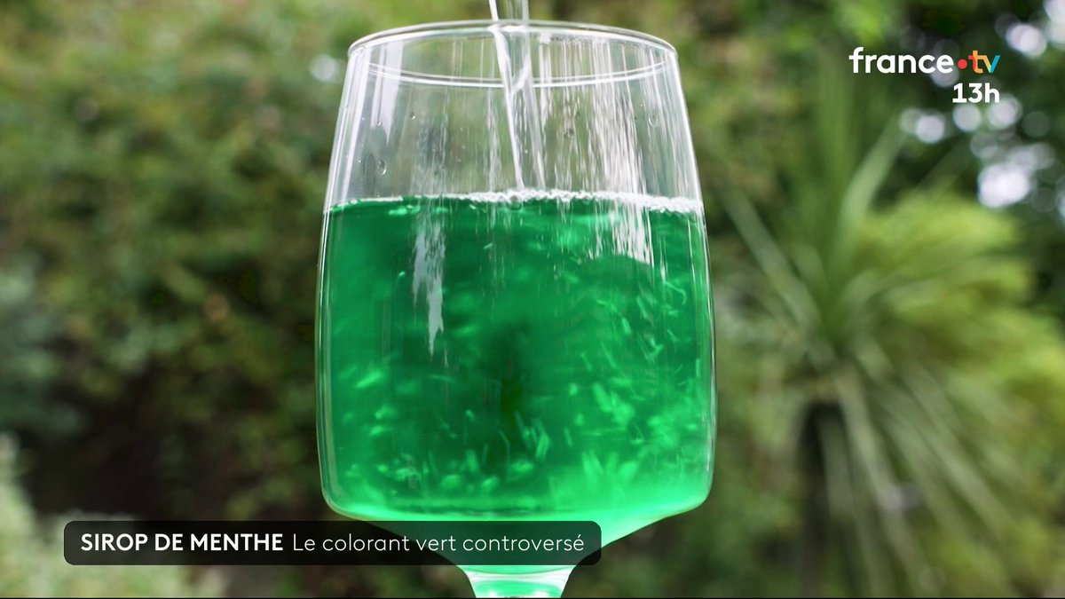 Présent dans la majorité des sirops commercialisés en France, le colorant chimique de la menthe comporterait des risques potentiels pour la santé, selon l'application Yuka. #JT13H