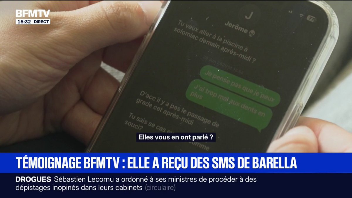 "Je l'ai échappé belle": le témoignage de Lise, qui a reçu des SMS glaçants de Jérôme Barella