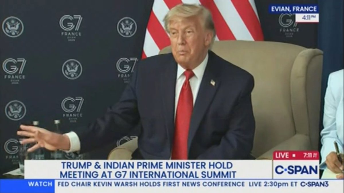 Trump on Modi: Look at this man. He's the most beautiful-looking man. He looks so nice. He's like an angel