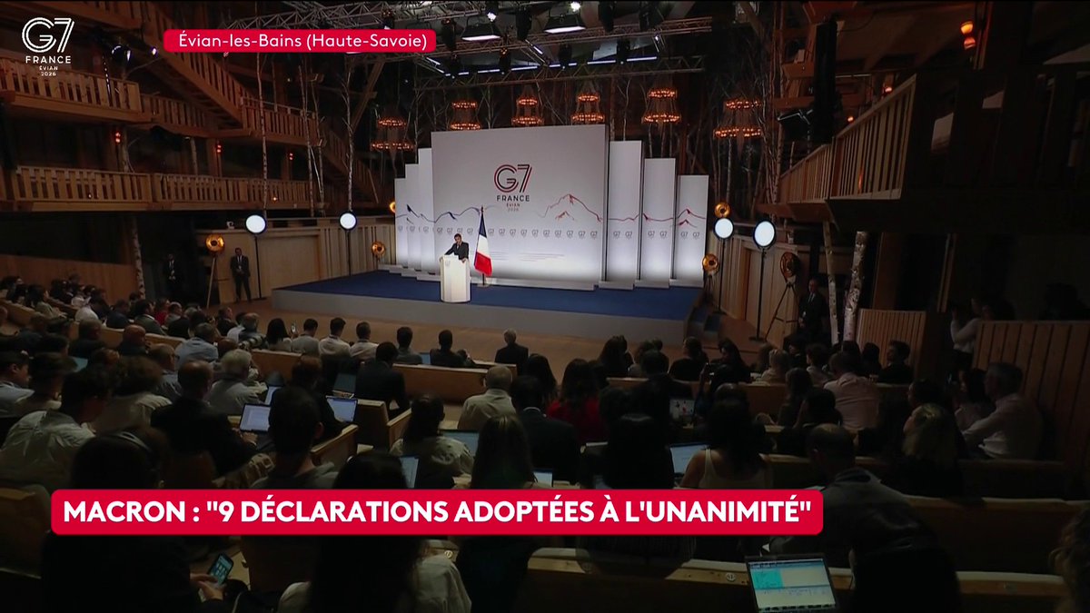 🔴 🗣 G7 : "Nous sommes tous convenus d'une aide supplémentaire à l'Ukraine", annonce E. Macron, qui rappelle que le rapport de force a changé en faveur de Kiev. #canal16