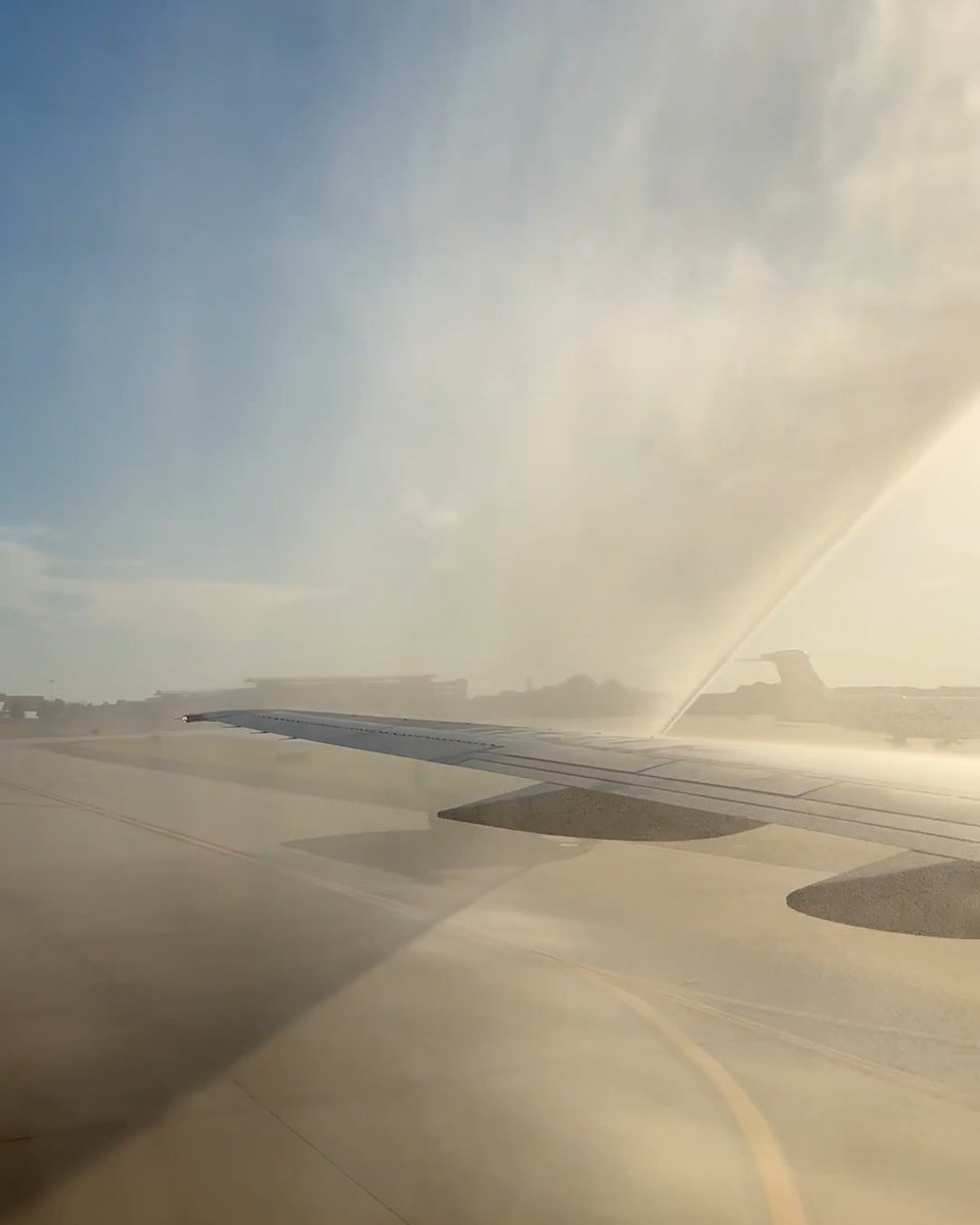 A welcome home fit for Champions 🏆 Thanks to RDU Airport for the water cannon salute upon arrival back in Raleigh!