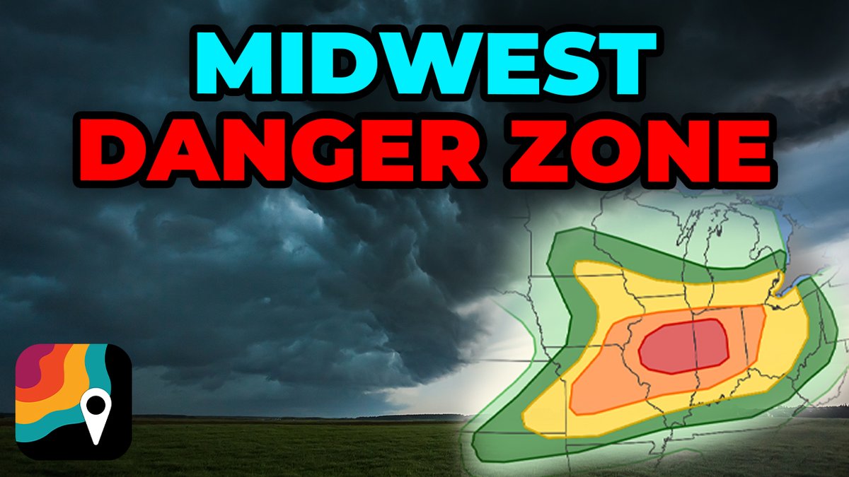 Noontime update — tornado risk increased this afternoon near an outflow boundary along I-74 in Illinois and Indiana: