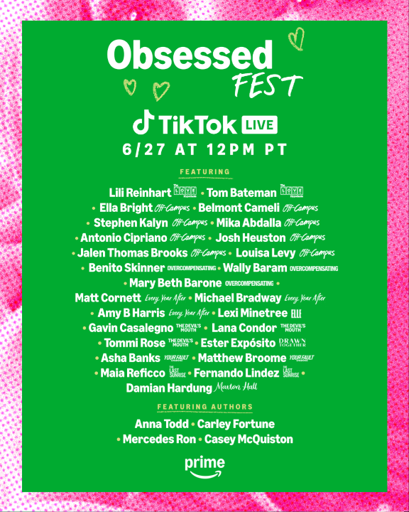 We're bringing Obsessed Fest LIVE to you! Tune in to our TikTok LIVE on June 27, starting at 12pm PST! You don't want to miss it!