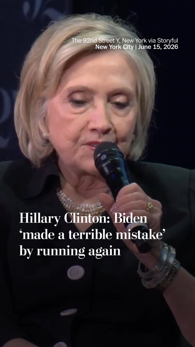 In an interview with New Yorker editor David Remnick, former Secretary of State Hillary Clinton said that President Biden made “a terrible mistake” by running for reelection in 2024. Read more:
