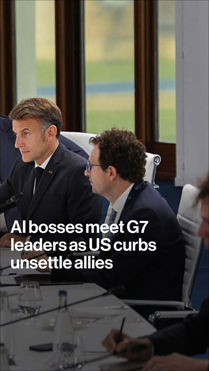 Tech leaders including CEOs of OpenAI and Anthropic joined G7 leaders in France for talks on AI. It comes as US allies reel from the Trump administration's decision to curb access to Anthropic's most powerful models. Tyler Kendall explains