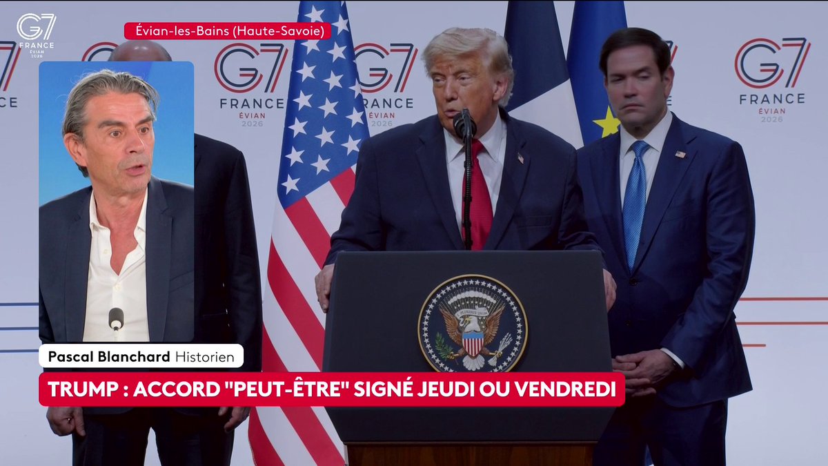 🔴 🗣️ G7 : une réussite ? "Pour Emmanuel Macron il y a quand même [...] le fait d'avoir rabiboché tout le monde, c'est quand même énorme d'avoir vu Trump aux côtés du président ukrainien", observe l'historien Pascal Blanchard. #ToutEstPolitique #Canal16