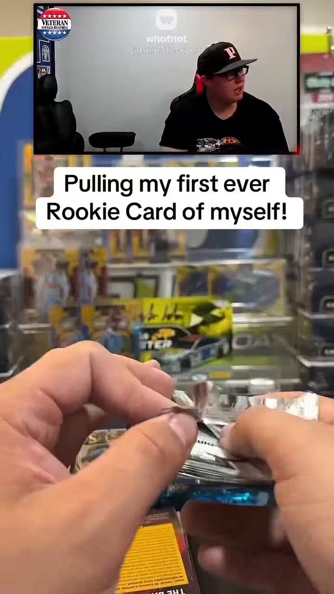 I pulled my FIRST EVER Rookie Card of myself LIVE last night while hanging out with Franchise Breaks! I’ve seen a ton of my Panini America 2026 Select Racing cards online, but this was the first time I was able to actually pull one myself!