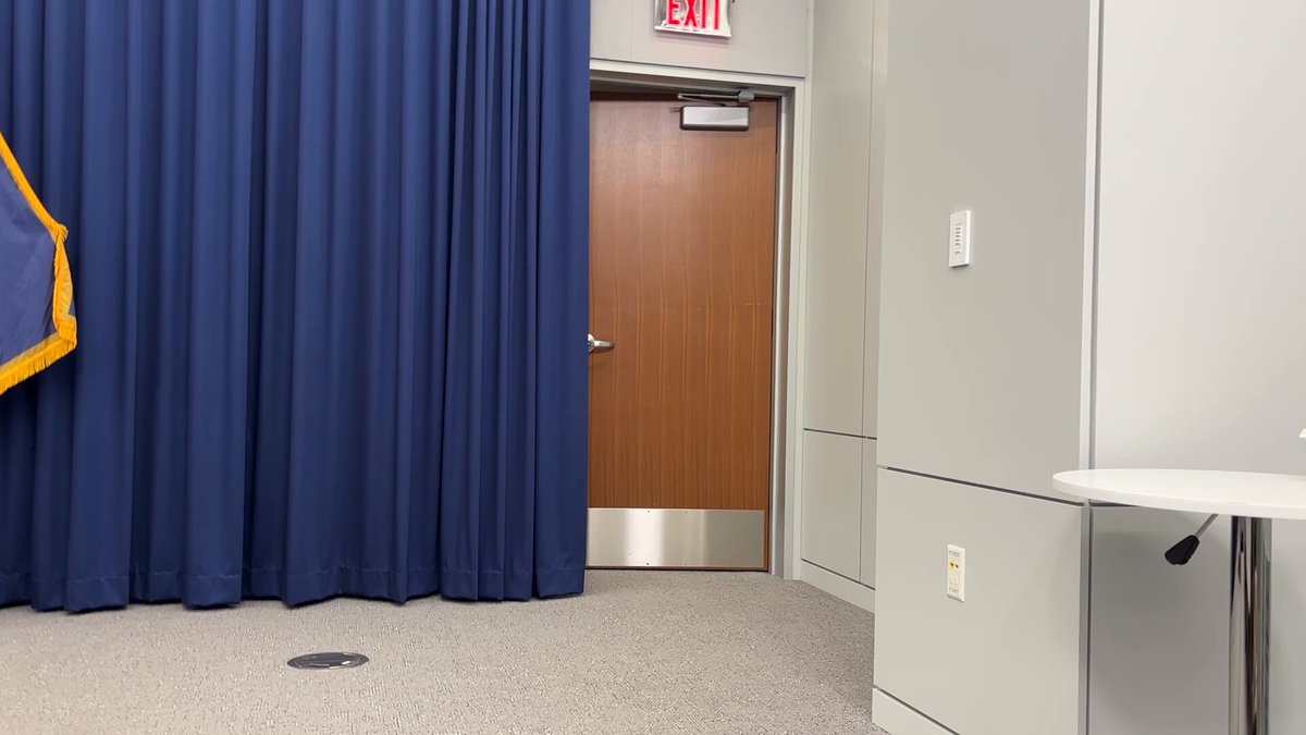 New Fed Chairman Kevin Warsh walking into his first news conference at the Fed. His first words, “Good Day”