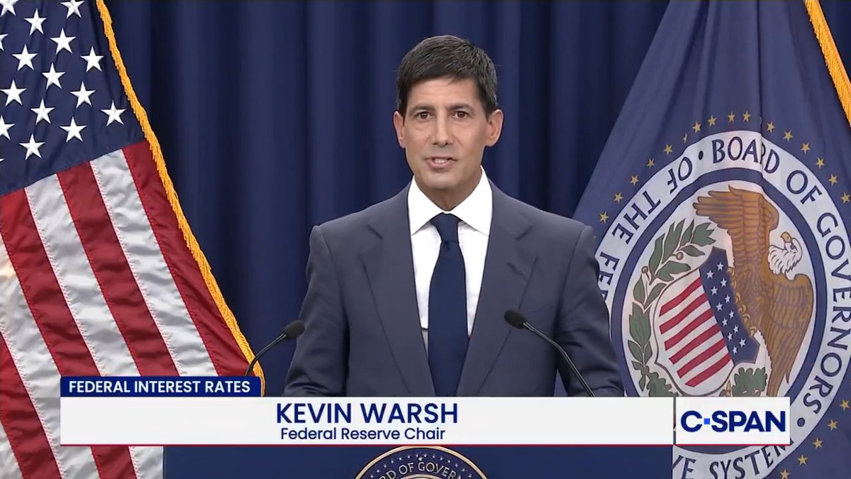 Federal Reserve Chair Kevin Warsh: "The Committee decided to maintain the target range for the Fed Funds Rate at 3.5 to 3.75% in support of the Fed's dual mandate."