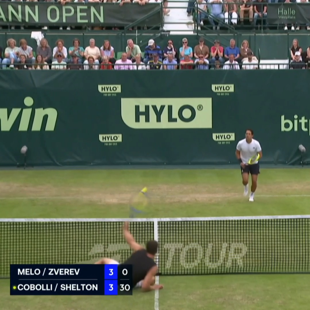 "One of the best shots I've seen in my life." This reaction time from Ben Shelton 🤯😱 #TWO26 | BetMGM 🦁