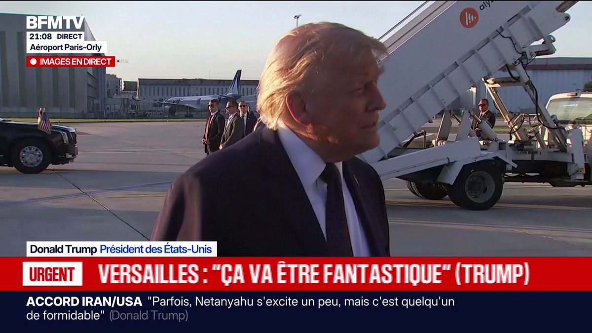 Dîner à Versailles avec Emmanuel Macron: "Ça va être fantastique", s'enthousiasme Donald Trump