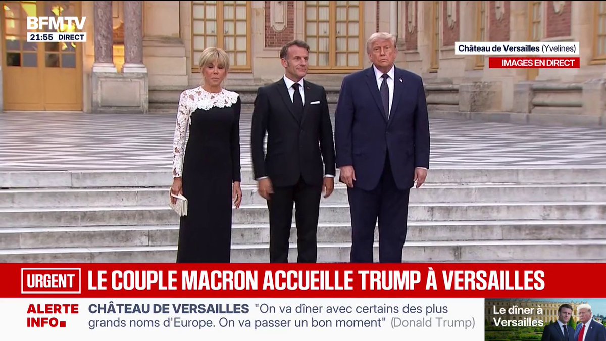 Dîner entre Donald Trump et Emmanuel Macron: l'arrivée du président américain au château de Versailles