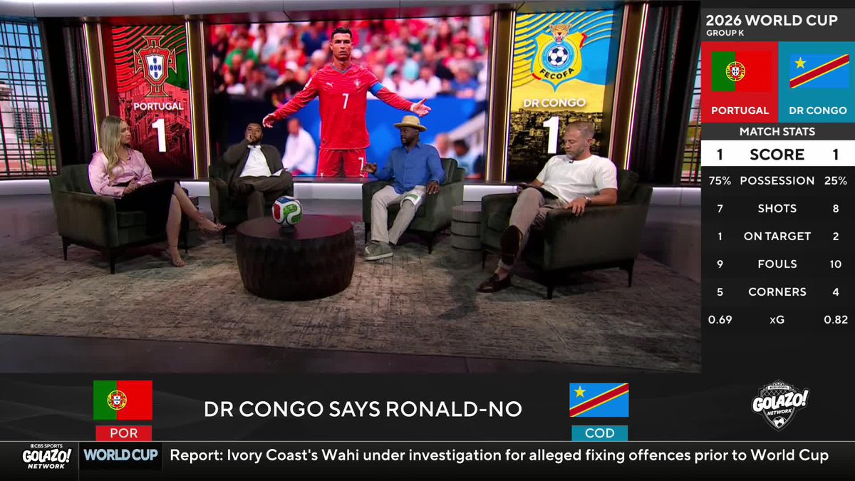 "I think that he's in a real difficult position... whether he starts him, or brings him on as a sub." Nigel Reo-Coker believes head coach Roberto Martínez has a big decision to make regarding Ronaldo starting the next game for Portugal 🇵🇹