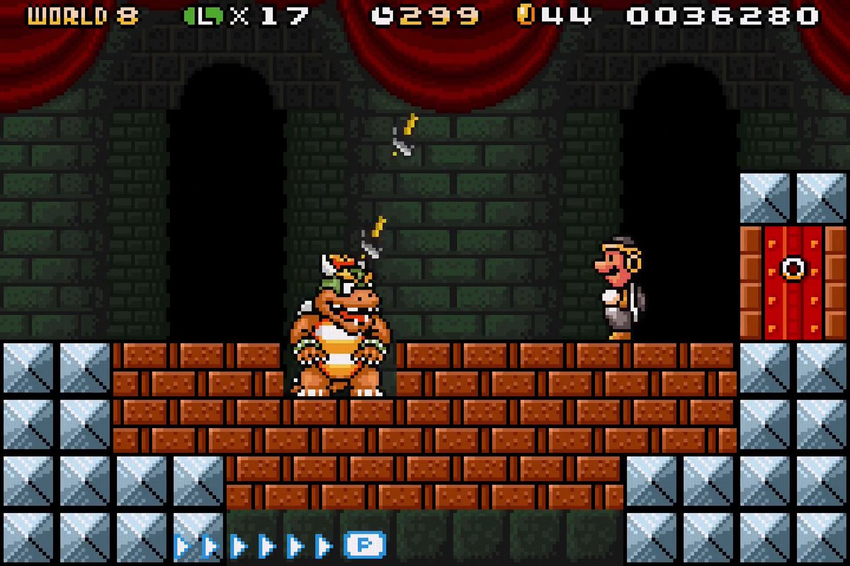 Bowser in Mario 3 was the ultimate battle in the 90’s.