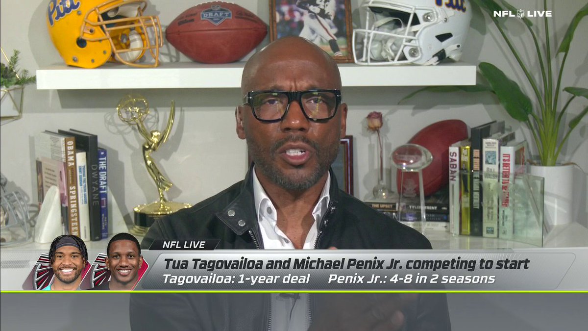 If [Tua Tagovailoa] can stay healthy, all things being equal, I think he’s the better fit for the offense." —Louis Riddick on the Falcons' starting quarterback battle 🏈