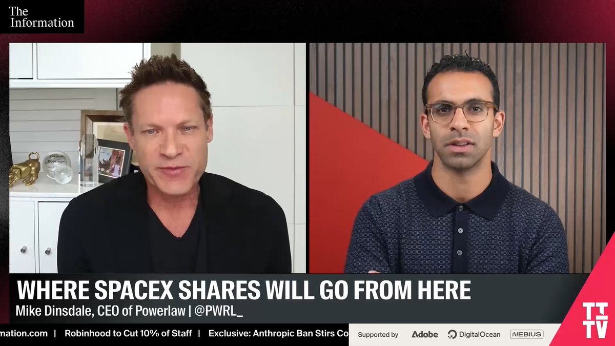 SpaceX stock price will endure after the IPO lockup expires, says Powerlaw Corp. (Nasdaq: PWRL) CEO Mike Dinsdale. "For me, the embedded value is Starlink. And just thinking about changing communications globally and all the offshoots related to that." “But there's really no competition with SpaceX."