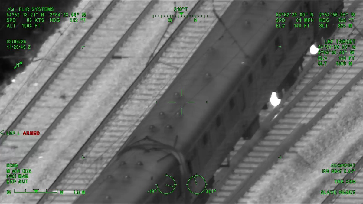 👀 Ever wondered what the heat from a steam engine looks like through a thermal camera❓ Our Air Operations team captured this footage while doing some thermal imaging surveys of the overhead lines in Carlisle. Read about Air Ops: 👉 nrairops