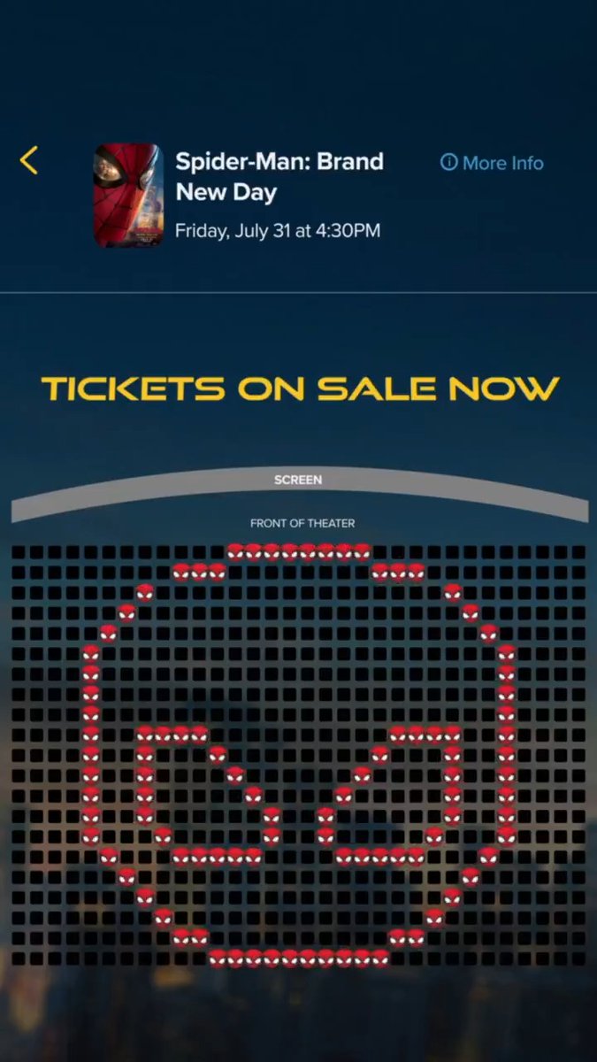 No bad seats for #SpiderManBrandNewDay – in theatres July 31. Get tickets NOW!