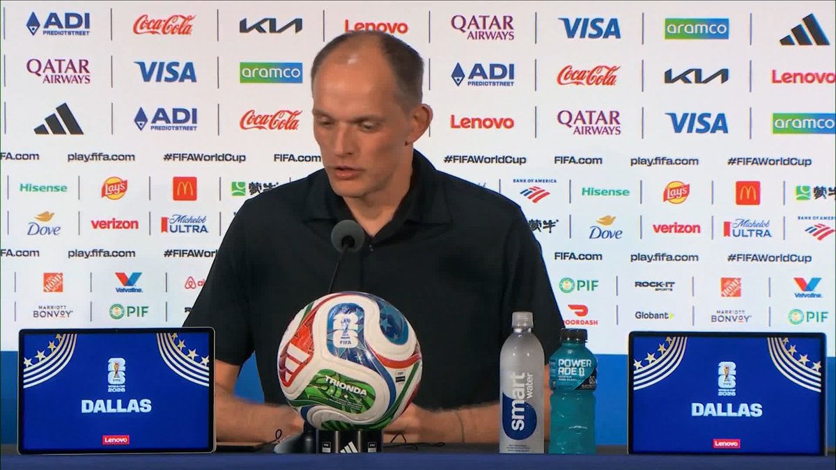 "We encouraged them to play with more courage, be brave and be ourselves" Thomas Tuchel reveals what he said to his side at half-time as England defeated Croatia in their opening World Cup fixture! 🏴󠁧󠁢󠁥󠁮󠁧󠁿 🎥 [Credit: FIFA]