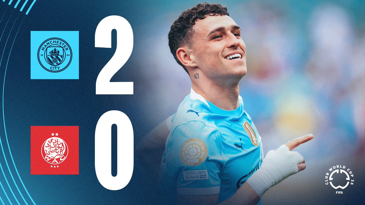 #OnThisDay: #ManCity 2-0 Wydad AC [2025] ⚽️ [2'] Phil Foden ⚽️ [42'] Jeremy Doku