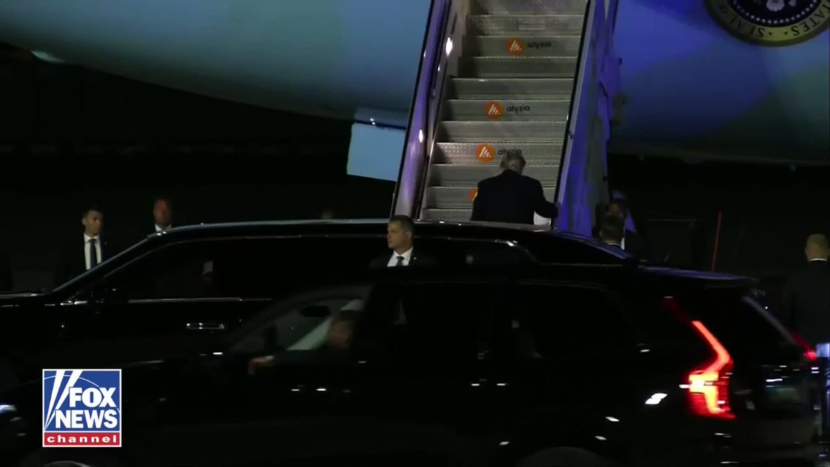 Trump boards Air Force One after a major diplomatic breakthrough in France. As he departed Versailles, the president confirmed he had signed the Iran memorandum of understanding, saying, “It’s signed. We signed it in Versailles. We just signed it.”