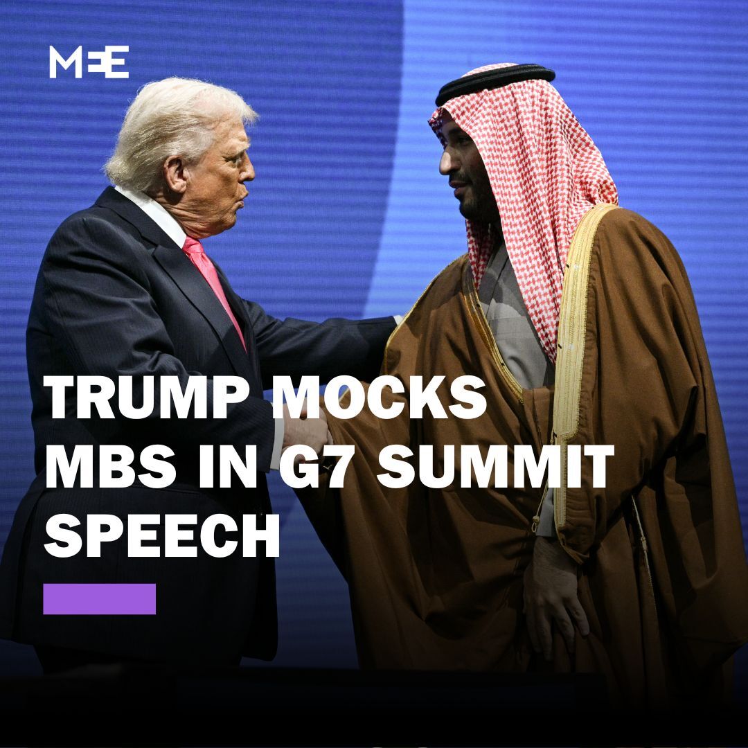 “We're using their airports, not that they could stop us." US President Donald Trump made a mocking remark about Saudi Prince Mohammed Bin Salman in his G7 Summit speech on Wednesday