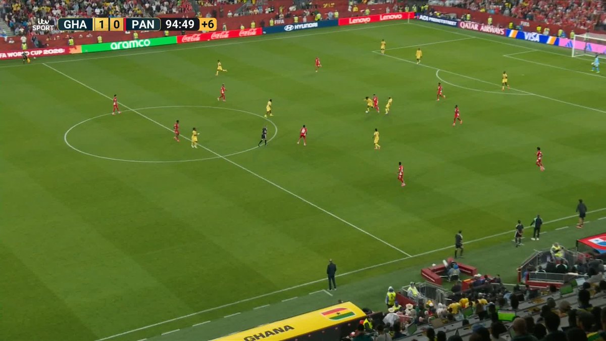 95 minutes it took before Ghana grabbed the winner 🇬🇭 Caleb Yirenkyi breaks the deadlock in stoppage time against Panama...