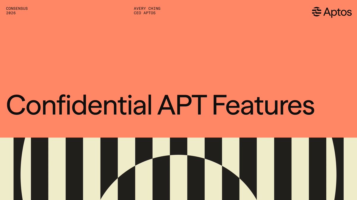 Not all privacy features are the same. Confidential APT keeps identities visible onchain, balances and amounts are encrypted. Entirely opt-in. A clear pathway to accountability and compliant use cases. Aptos Labs' avery.apt 🇺🇸 with The Block's Gareth Jenkinson
