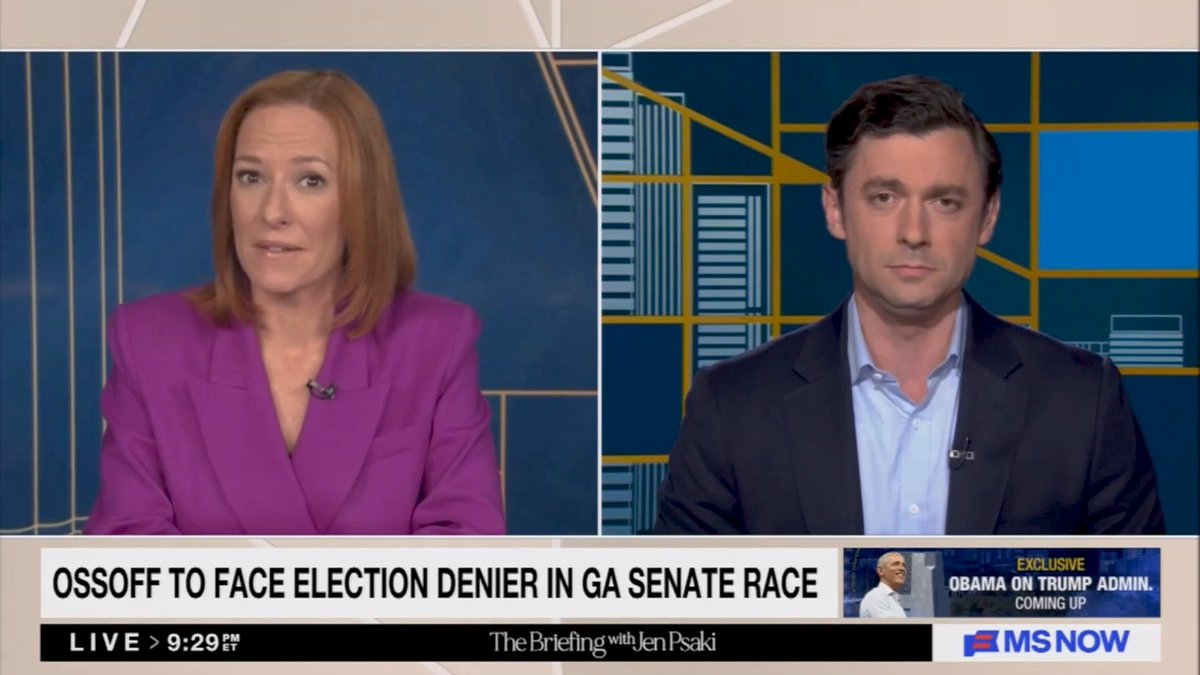 Ossoff: I didn't think it was his best work, as nicknames go… But more to the point, he is increasingly unstable, and I think that it flows from the fact that he is globally humiliated from this failed war. This is a debacle for our national security. It is a debacle for the Trump presidency, and we see him lashing out and behaving erratically in ways that put the nation at risk.