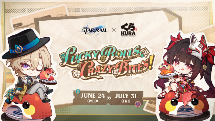 Trailblazers, the Honkai: Star Rail x Kura Sushi Collab is just 1 week away! Don't miss out on the delicious Honkai: Star Rail-inspired menu items, and be sure to grab the exclusive 3-piece Lunch Box Set, along with special capsule prizes, and redemption tickets.