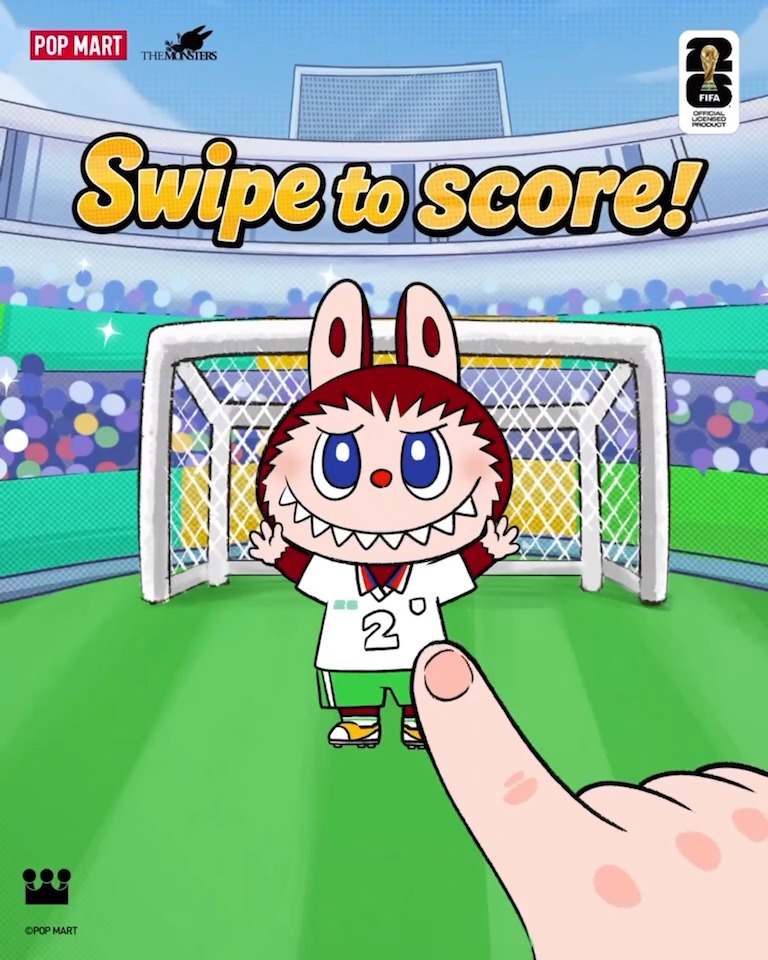 スワイプしてシュート⚽ #popmart #popmartjapan #ポップマート #popmart大好き #FIFAワールドカップ #labubufifa