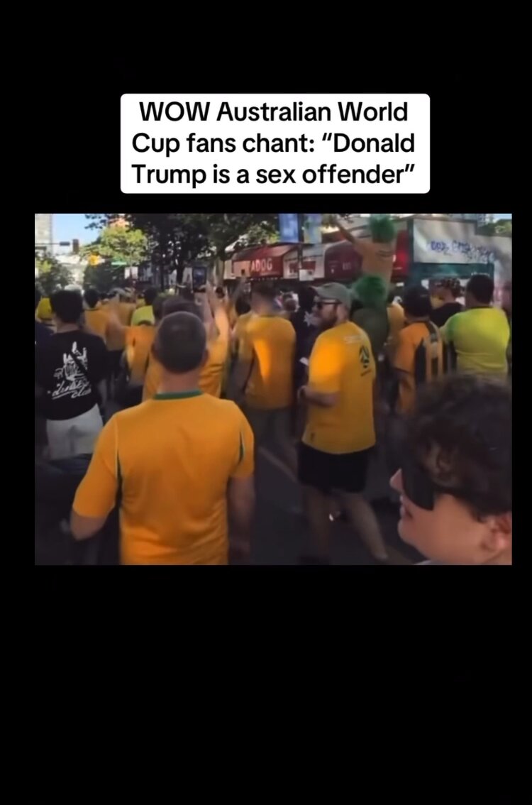 Wow thousands of Australian World Cup fans March through the streets chanting Trump is a sex offender!