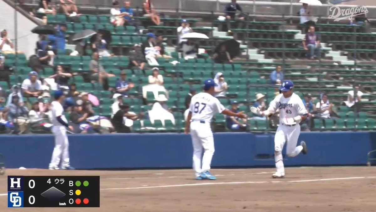 なんと逆方向 二軍で牙を研ぐ 味谷大誠 今季初ホームラン ⚾️中日×ハヤテ（ファーム） #イージースポーツ #dragons #だったらDAZN