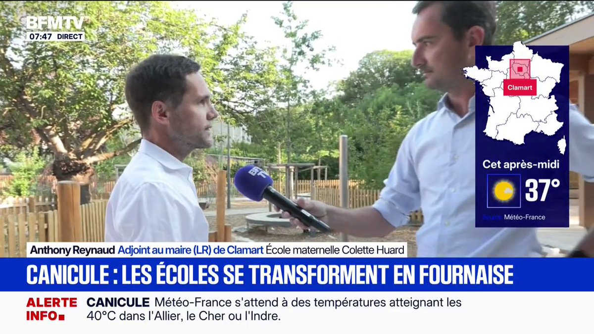 Ventilateurs, ilots de fraicheur, climatiseurs... Face à la canicule, les écoles s'organisent