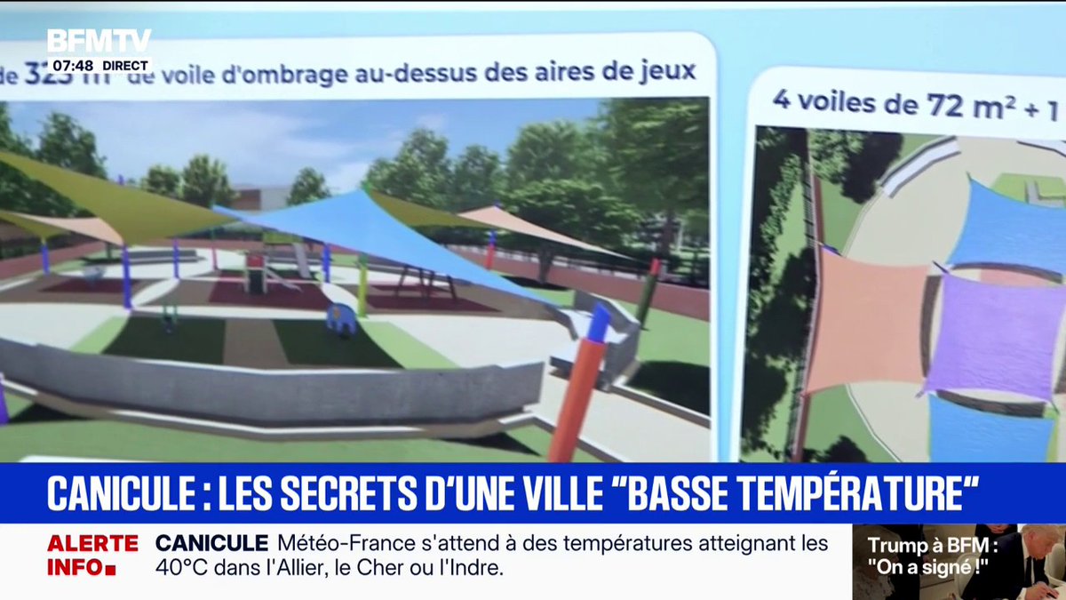 Cette ville est devenue "basse température" notamment grâce à des toiles d'ombrage