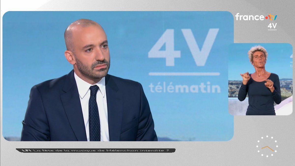 🔴 Interdiction du concert de LFI pour la fête de la musique par le préfet de police de Paris : 🗣️ "Quand vous avez des artistes qui ont tenu des propos antisémites, qui promeuvent la violence, la question se pose. LFI fait de son projet, un projet d'effacement de notre identité" estime Benjamin Haddad, ministre délégué chargé de l'Europe. #Les4V